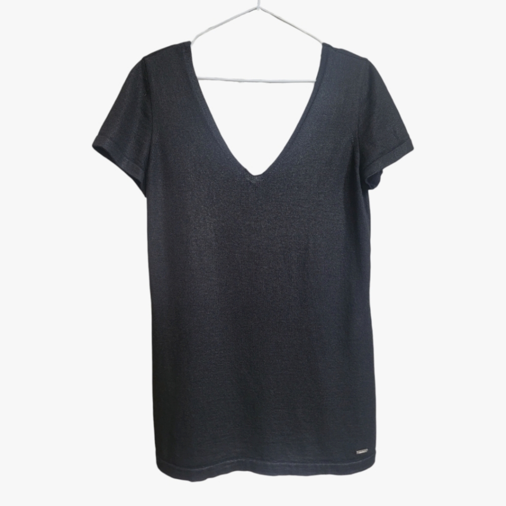 Escada 100% wool short sleeve sweater